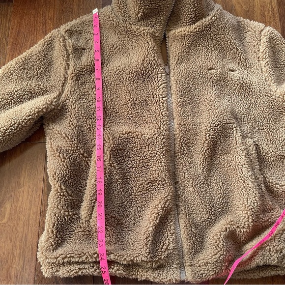 The Upside Fleece Teddy Jacket Brown Tan Zip Up Australian Womens Size 6 US - Picture 12 of 13